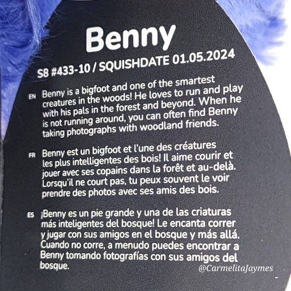 🖤 ZOMBIE BENNY 🧟♂️ 8" Select Series Mallow Mash Zombie Bigfoot Squishmallow - Picture 6 of 13